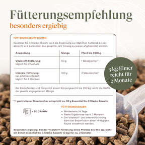 Essential No.3 Starke Abwehr + 10kg Grünhafercobs gratis