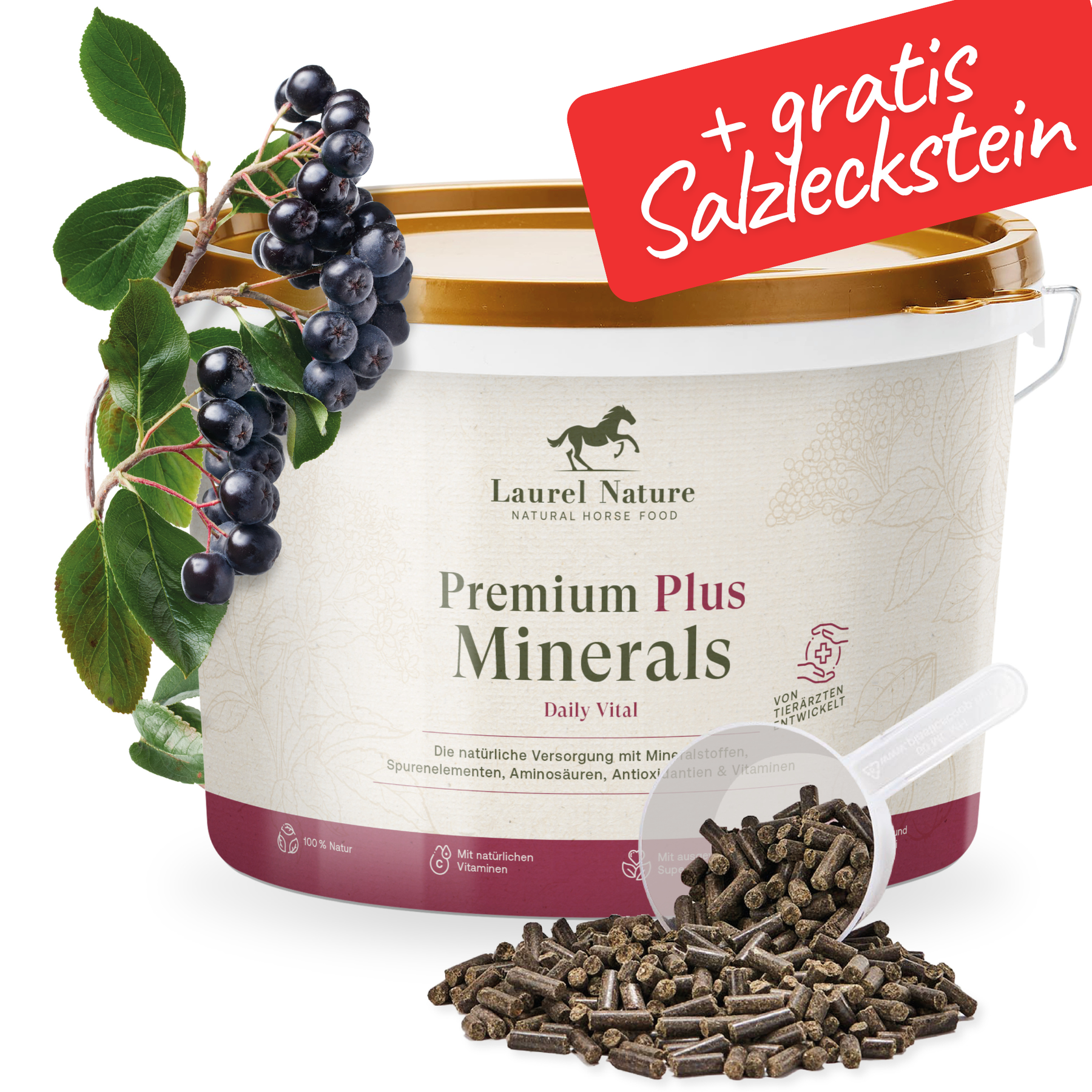 Premium Plus Minerals 3kg + Salzleckstein gratis